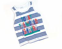 Musculosa rayada con estampa de bebe