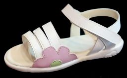 Sandalia Corazon con Aplique 3 Tiras Flor