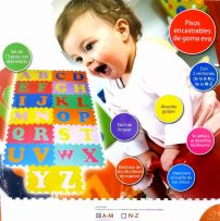 Piso Baldosas de Goma Eva X 13 Unidades con Letras Encastrables de la N a la Z