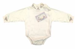 Body Manga Larga Con Guarda Estampada De Ositos En El Cuello