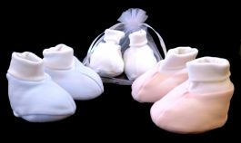 Escarpines de Algodon Liso Con Puño