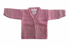 Saquito de Cashmilon Escote en V, Combinado 2 Colores 