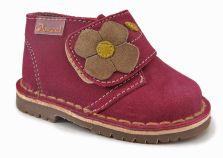 Bota Botita de Gamuza Con Goma Febo y Velcro Abrojo y Aplique de Florc