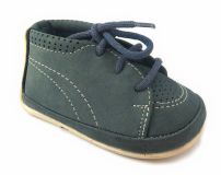 Zapatito Botita Nobuk Con Cordones Picado