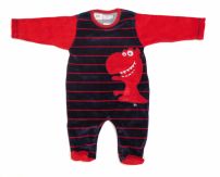 Enterito  Plush Rayado Bordado