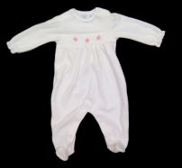 Enterito Plush C/ Florcita Bordadas Punto Smock