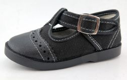 Guillermina de Lona Con Punta de Cuero Picado Tipo Botanguita 