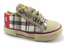 Zapatillas de Lona Con Cordon Escoces Con Aplique de Calavera