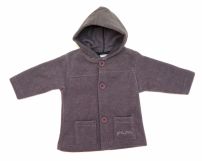 Tapado Tweed con Capucha - Botones - 2 bolsillos - Tipo Paño