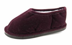 Pantufla de Gamuza / Pana con Cordero dentro y Base de Goma