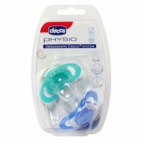  Chupete x 2 unidades - Physio Ortodontico Ring Blue Silicona 12m+
