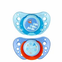 Chupete x 2 unidades - Physio Air Active Ortodontico Silicona 4m+ Aviones