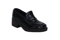 Zapato Mocasin de Charol Con Plataforma y Taco