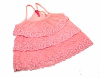 Remera Con Breteles y 3 Volados con Encaje