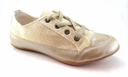  Zapatilla Oro / dorada - Lurex con Cordon