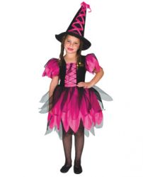 Disfraz Halloween Hallowen "Brujita Encantada" Con Sombrero