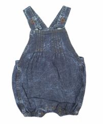 Jardinero corto de jeans de bebe 