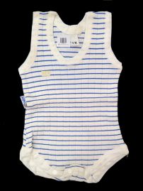 Body Sin Mangas Musculosa de Hilo Macrame Rayado 