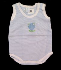 Body Sin Mangas Rayado Con Bordado de Pez