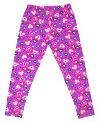 Calza de Algodon  Chupin Estampada Con Corazones