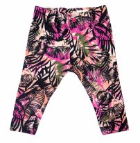 Calza de Modal Estampada Con Flores 