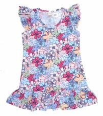 Vestido de Algodon Sin Mangas Con Volado