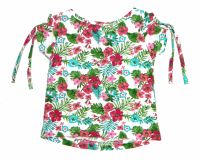 Remera Manga Corta Estampado de Flores