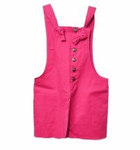 Jardinero Con Botones de Gabardina Liso