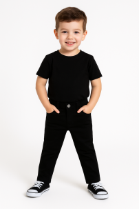 Pantalon de Gabardina Con Cintura Regulable