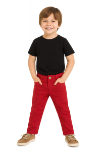 Pantalon de Gabardina Con Cintura Regulable 