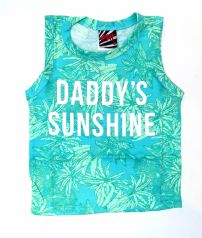 Remera Sin Mangas Estampada Hojas Daddys Sunshine