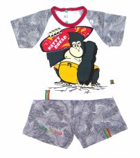 Conjunto Short y Remera M/C Con Estampa Mono