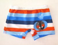 Malla de Baño Short  de Lycra Estampado Con Rayas