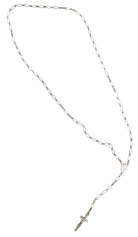  Rosario  Con Perlas Ovalada Tornasol 