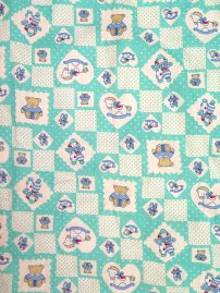 Acolchado Con Chichonera Cuna Osos y Juguetes Estampados