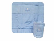 Acolchado con Chichonera de Cuna Con Oso Bordado