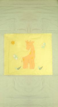 Acolchado con Chichonera Cuna Funcional Combinado Con Jirafa Bordada