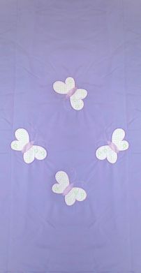 Acolchado Plaza y Media - Microfibra - (1,70 Ancho) Con Mariposa Bordada