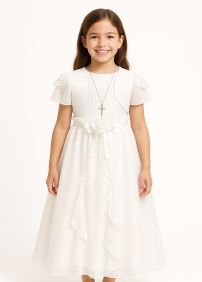 Vestido de comunion con capa