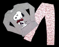 Pijama Nena Iniverno Remera Manga Larga y Pantalon de Snoopy