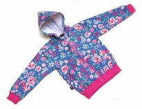 Campera Con Capucha -Nena Friza Estampada Con Flores