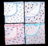 Mantita Recibidor de Algodon Doble Con Estampado Variado