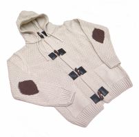 Saco Tejido Con Alamar Con Capucha