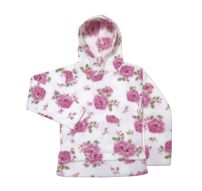 Buzo Con Capucha De Polar Estampado Rosas