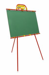 Pizarron Con Patas Pie Para Tiza Con Abaco y Porta Tiza