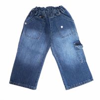 Pantalón Jeans Bebe Cargo Con Elástico En Cintura