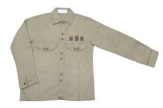 Camisa Manga Larga Gabardina Lisa Varios Bolsillos