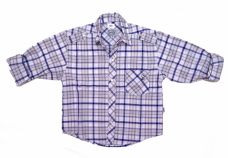 Camisa Manga Larga Escocesa Con Broches