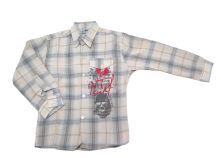 Camisa Manga Larga Escocesa Con Estampado