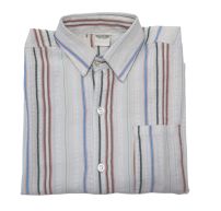 Camisa Manga Larga Rayada Tipo Cloque